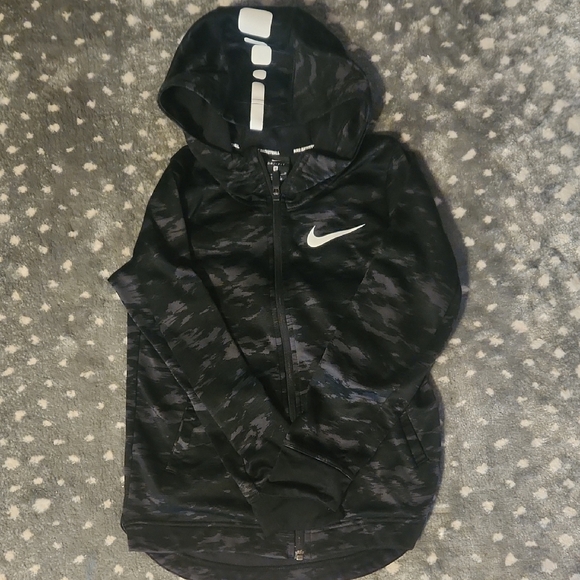 Nike Kids Black Patterned Zip Jacket - Picture 2 of 3